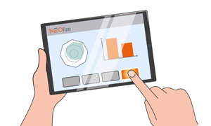 NEOlize® Feedback App auf Tablet